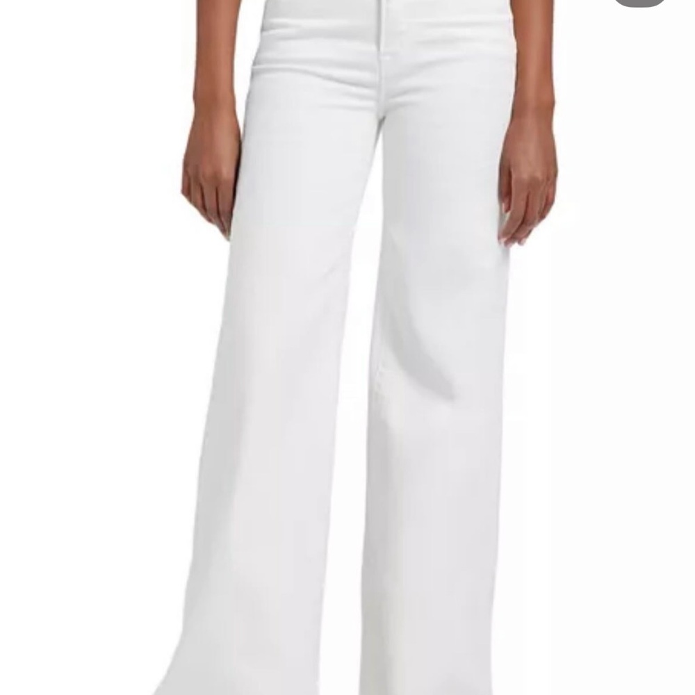 Good American Palazzo White Jeans